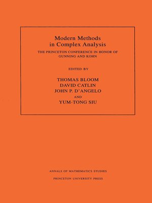 cover image of Modern Methods in Complex Analysis (AM-137), Volume 137